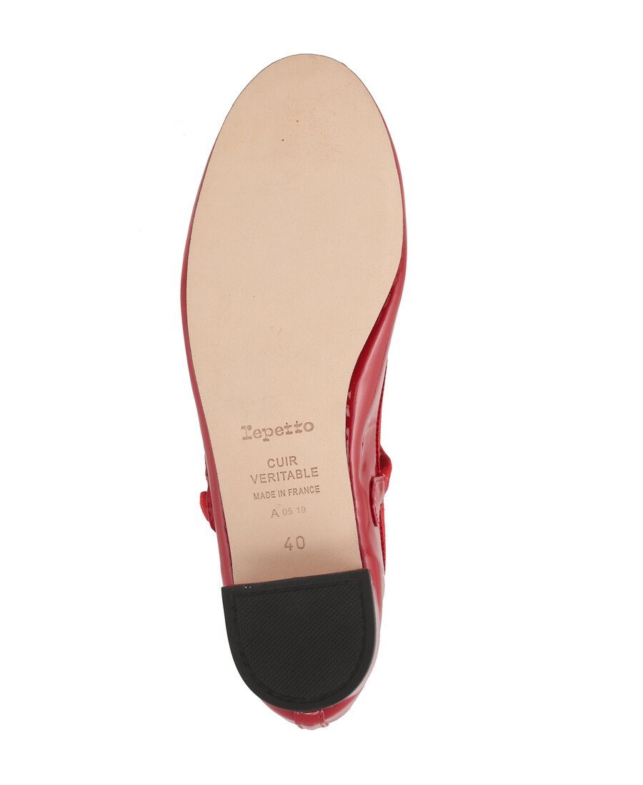 Repetto 30mm Rose Patent Leather Mary Jane Heels In Red