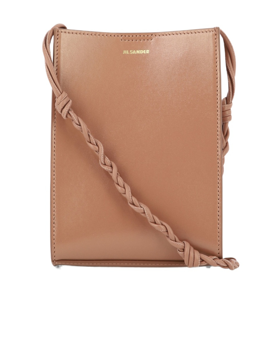 Jil Sander Small Tangle Leather Crossbody Bag In Pink