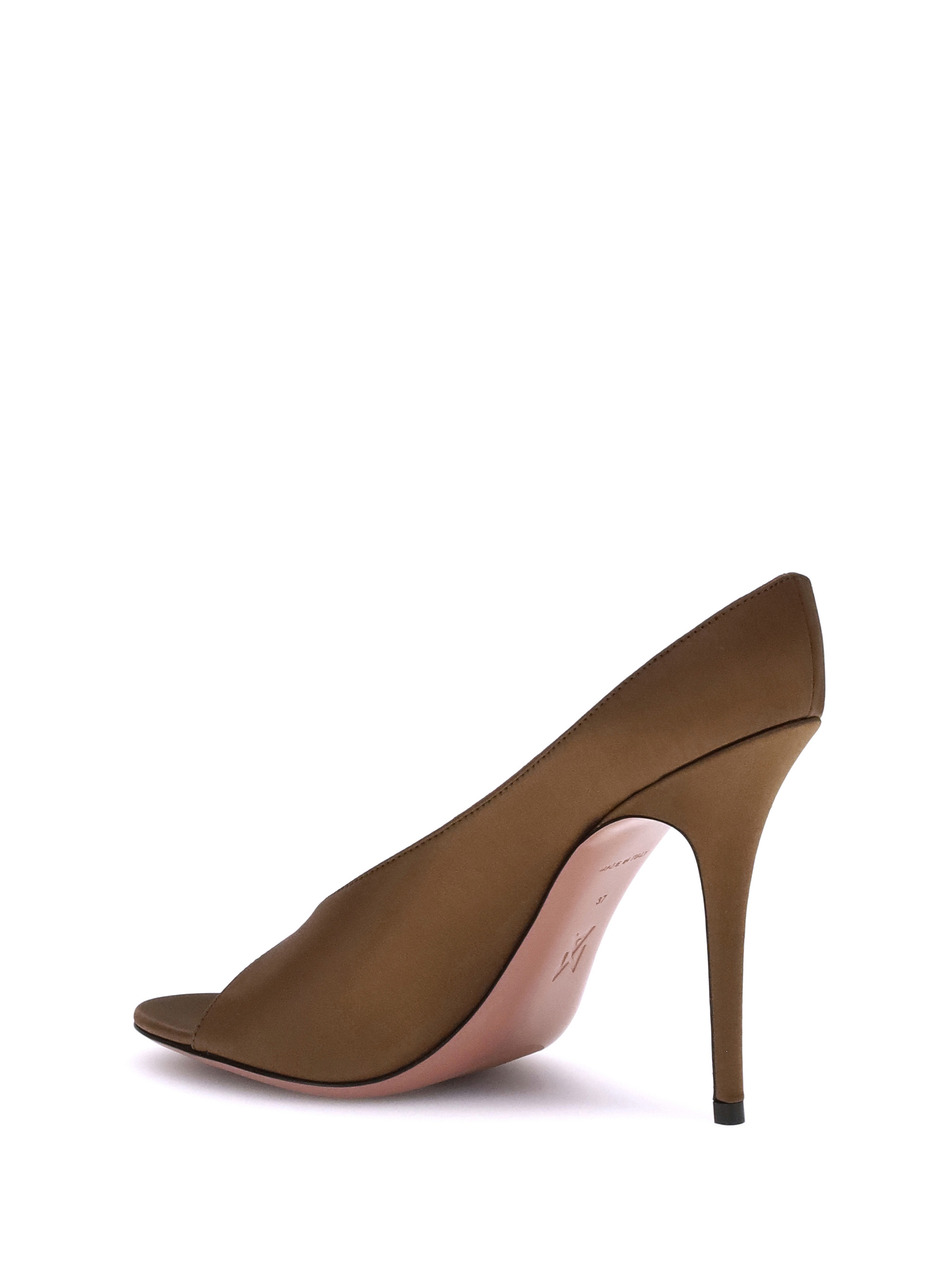 Amina Muaddi 105mm Anok Satin Peep-toe Sandals In Multi