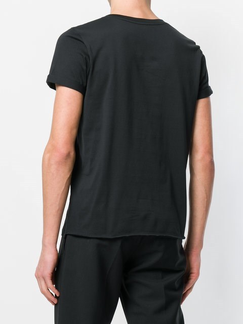 Saint Laurent Logo Print T-shirt In Black