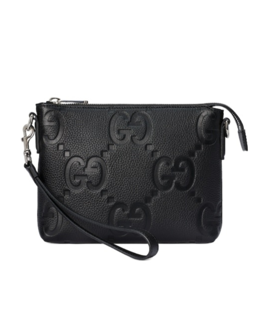 Gucci Medium Jumbo Gg Messenger Bag In Black