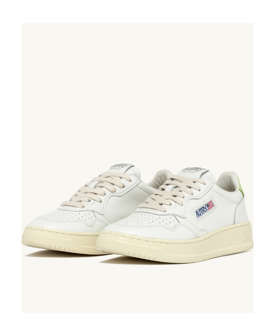 Shop Autry Medalist Leather Sneakers In White