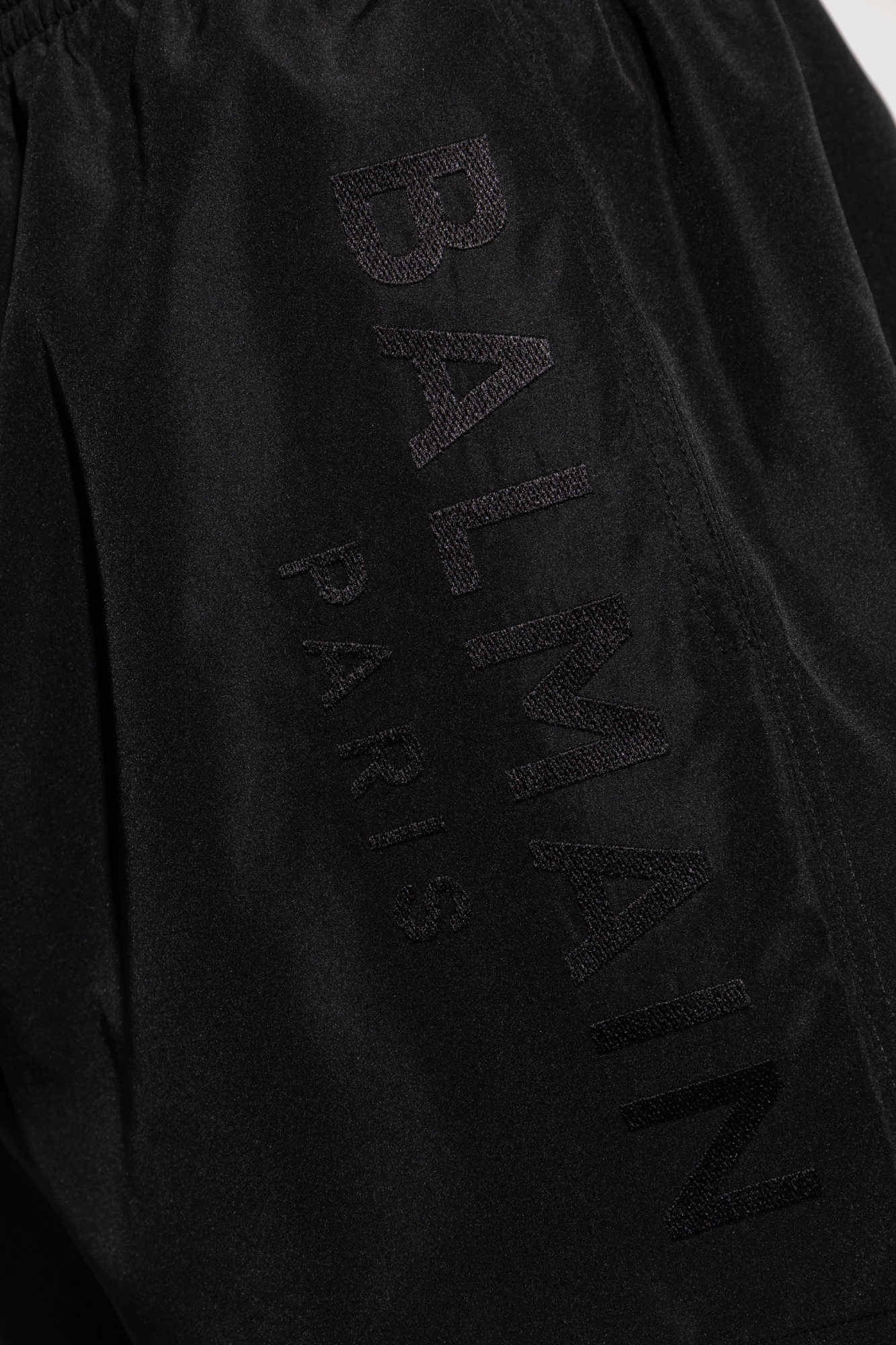 Shop Balmain Logo-appliqué Swim Shorts In Black