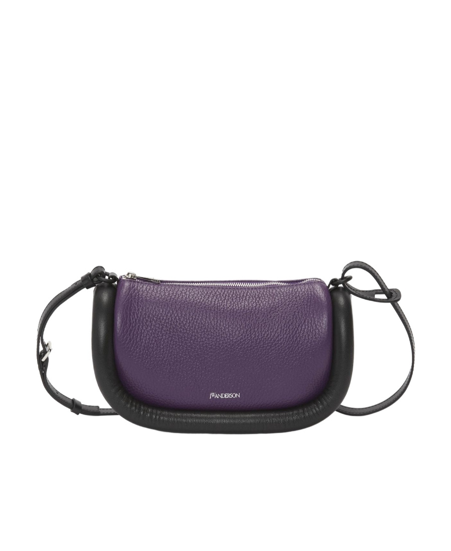 Jw Anderson Bumper-12 Leather Crossbody Bag In Black