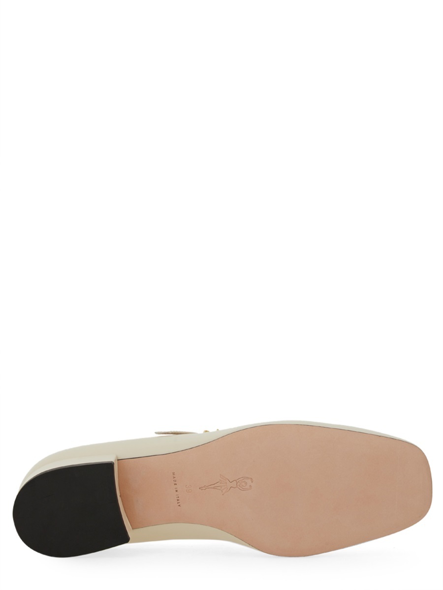 Bally Leather Strap Block Heel Square Toe Pump In Brown