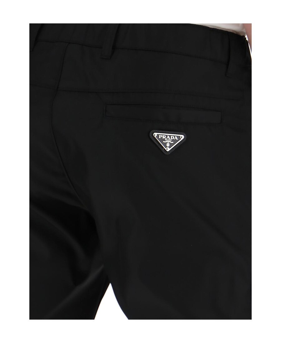 Prada Technical Nylon Pants In Black