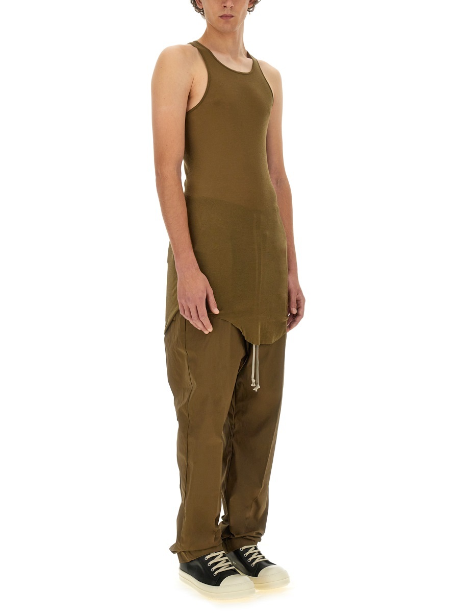 Rick Owens Organic Cotton Tank Top In Brown