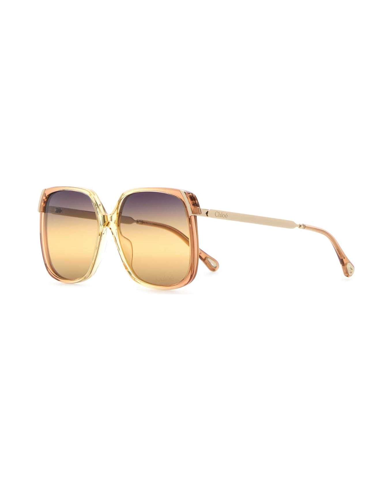 Chloé Square Frame Sunglasses Gradient Lenses
