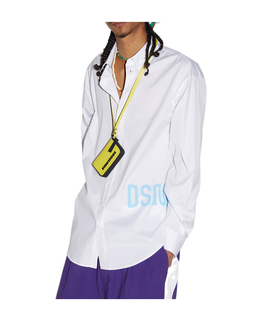 Dsquared2 Logo-print Cotton Shirt In White