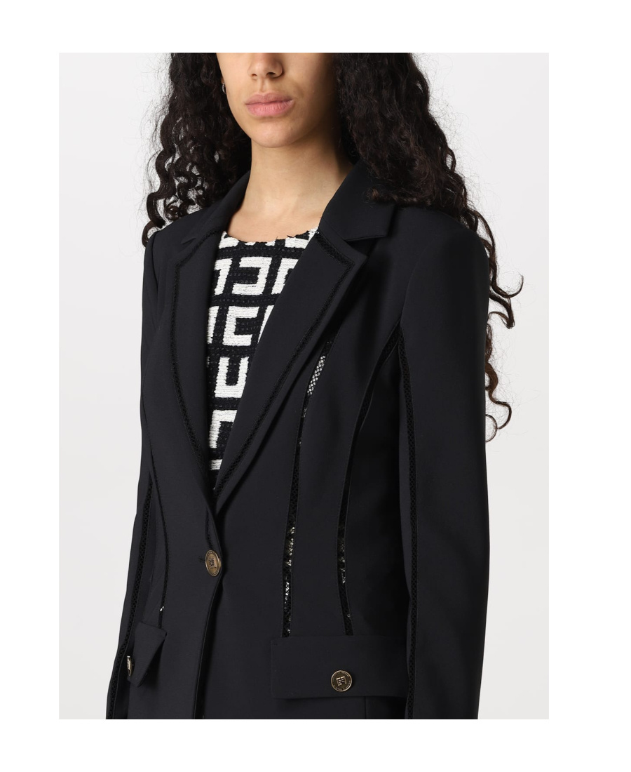 Elisabetta Franchi Single-breasted Suit Jacket In Black