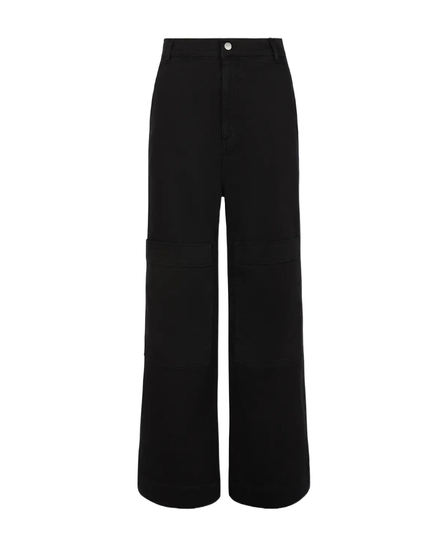 P.a.r.o.s.h Low-rise Wide-leg Jeans In Black