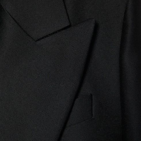 Gucci Wool Silk Gabardine Jacket In Black