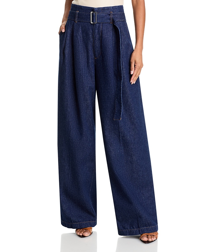 Frame Belt-loop Casual Pants In Blue