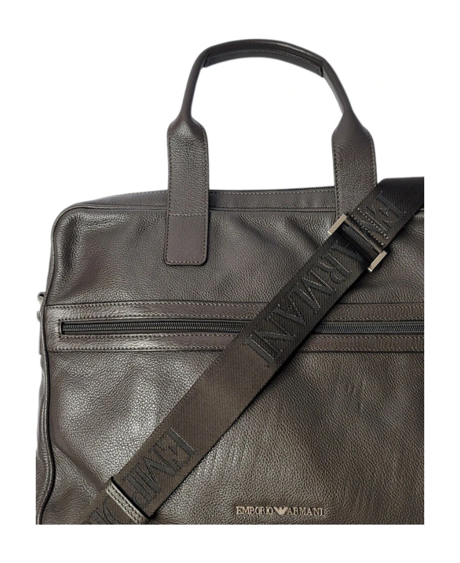 Emporio Armani Logo Details Handbag In Black