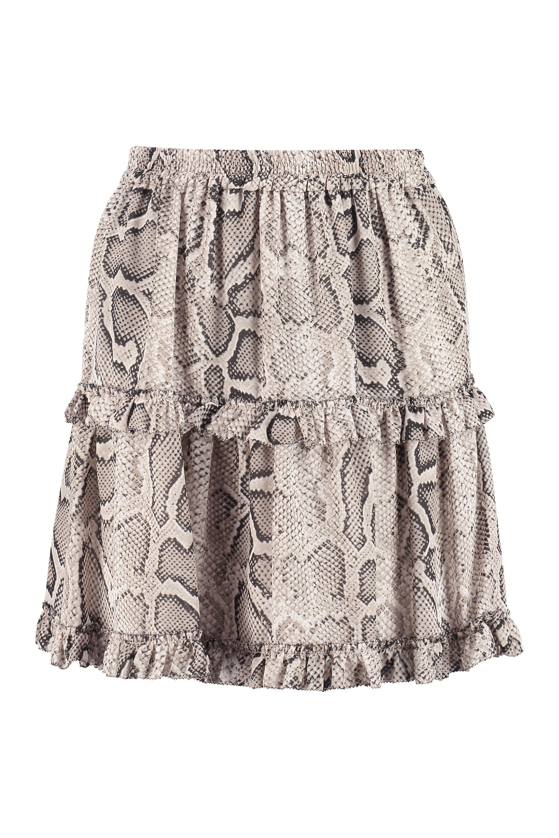 Michael Michael Kors Michael By Michael Kors Python Print Mini Skirt In Nude