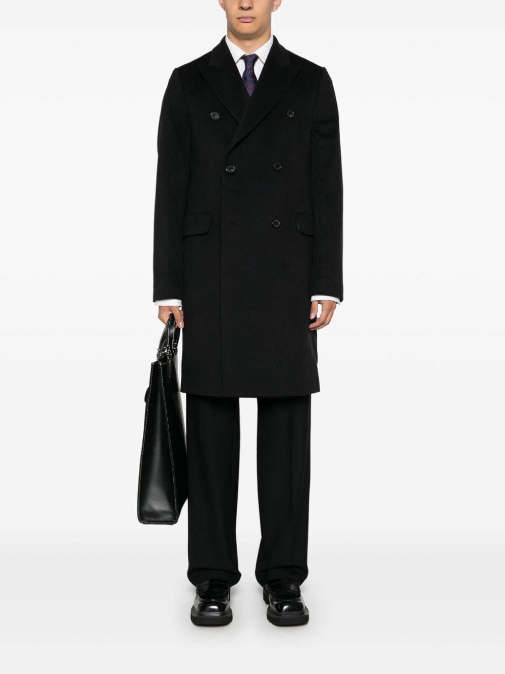 Paul Smith Long-sleeved Coat In Black