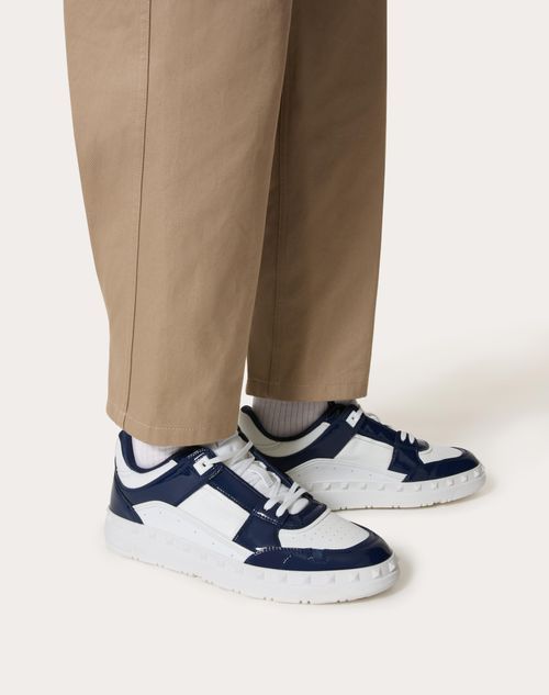 Valentino Garavani Patent Leather Freedots Low-top Sneakers In White