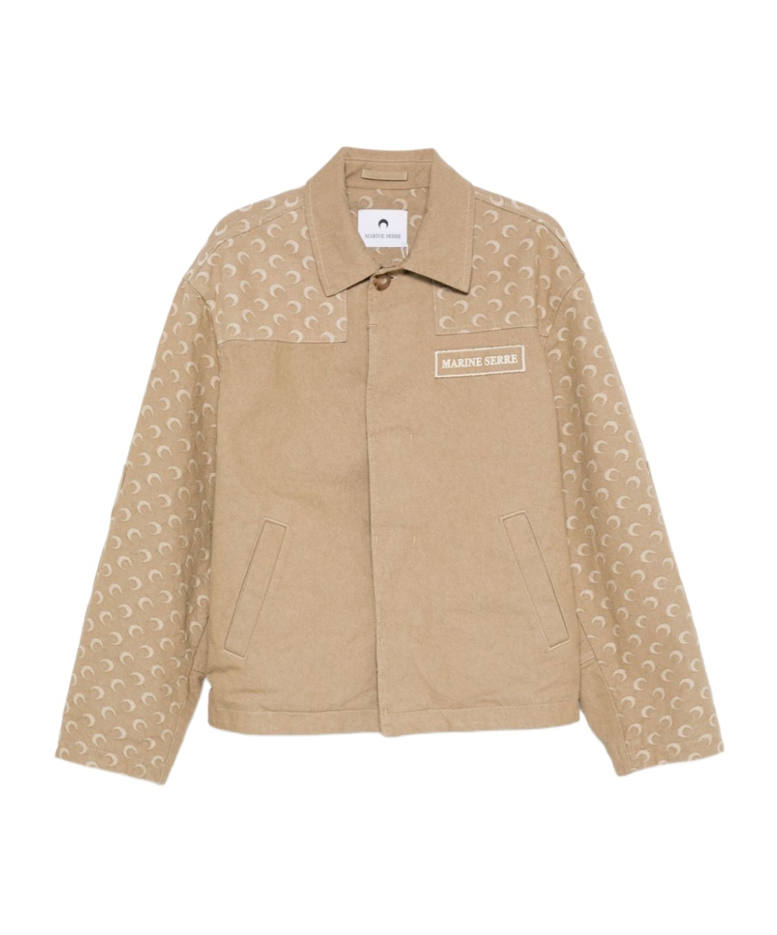 Marine Serre Long-sleeved Casual Jacket In Nude