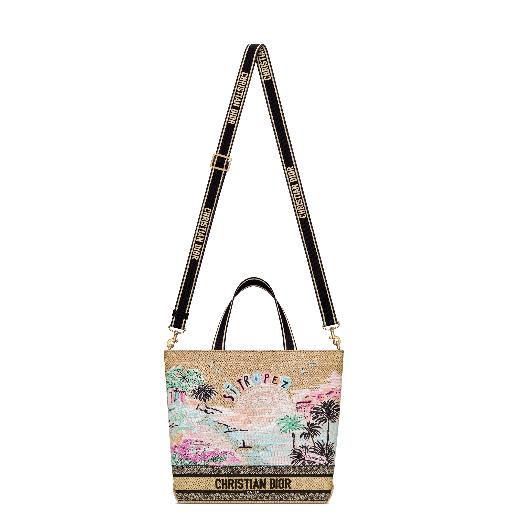 Dior Patterned Shoulder Bag In Brown
