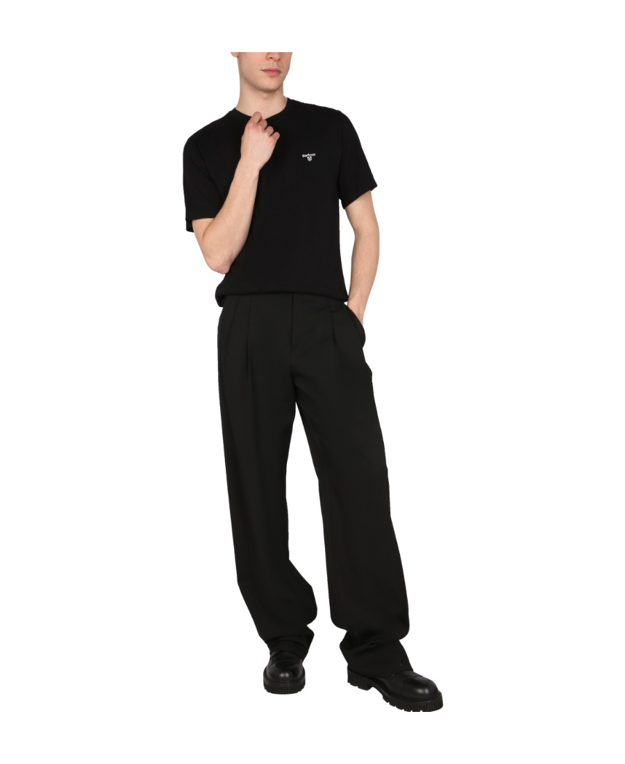 BARBOUR LOGO-EMBROIDERED COTTON T-SHIRT