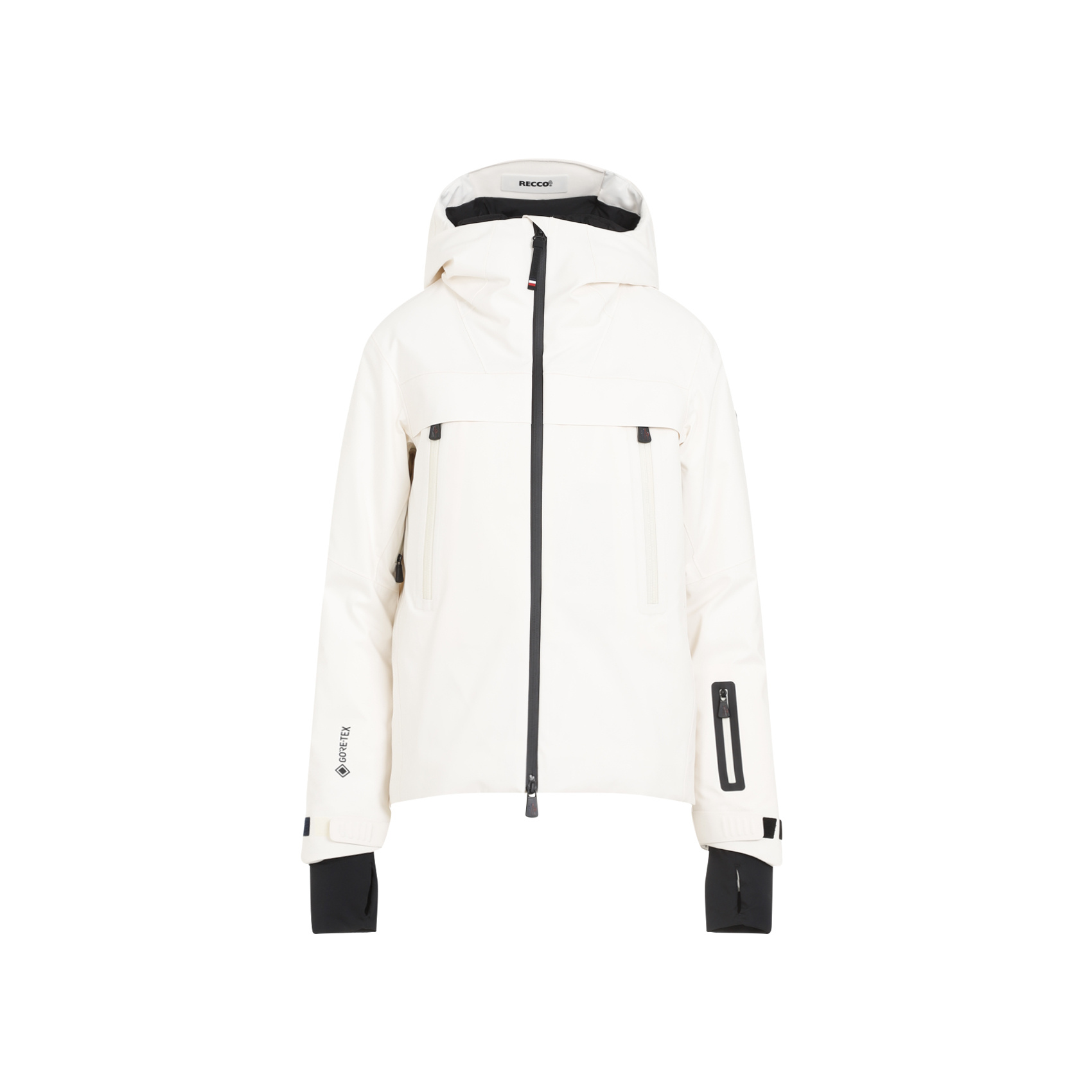 Moncler Logo Down Jacket In White