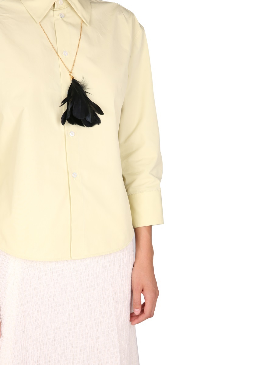 Shop Jil Sander Tailored Cotton Shirt In Pink