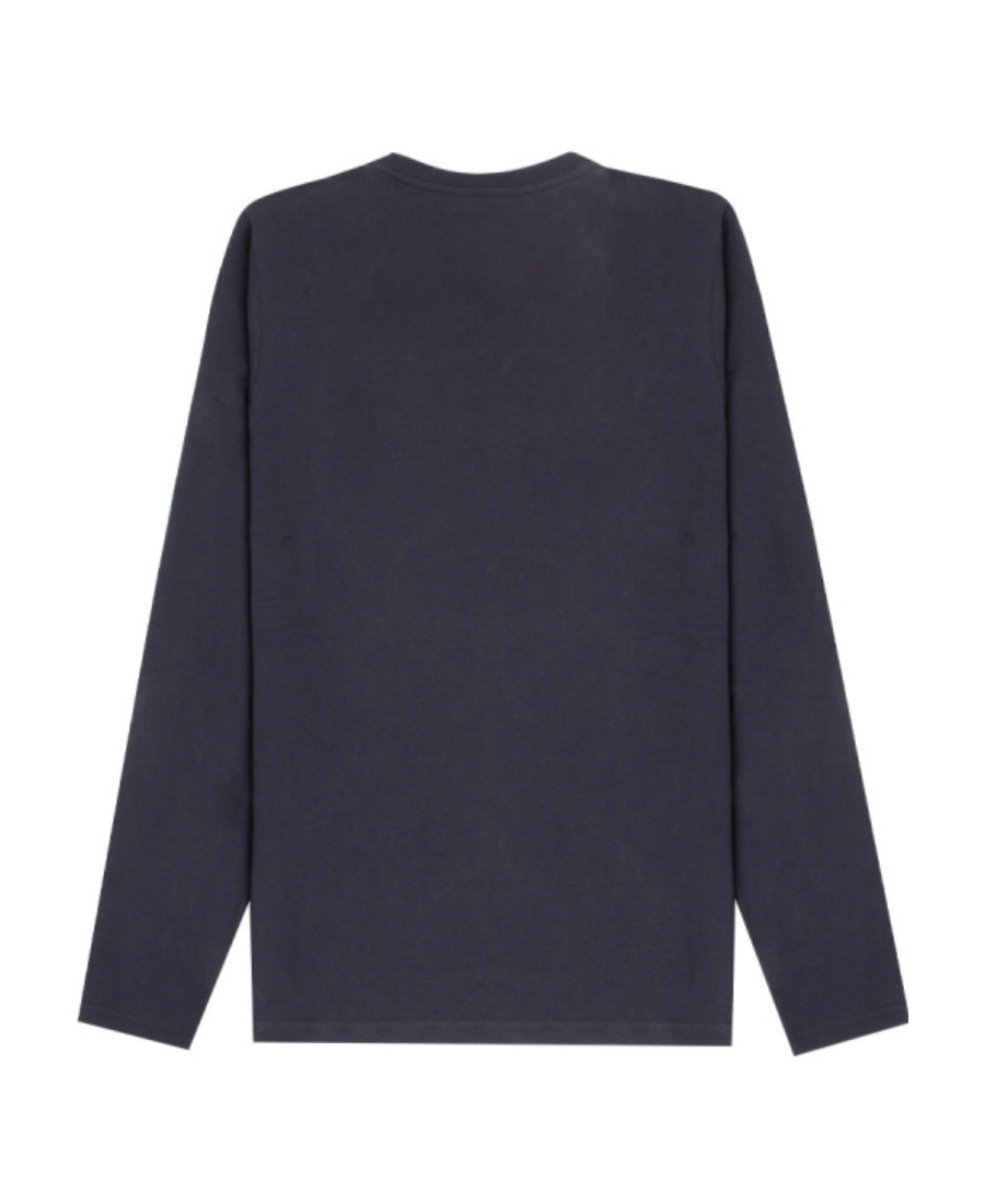Burberry Logo Long-sleeved T-shirt In Blue