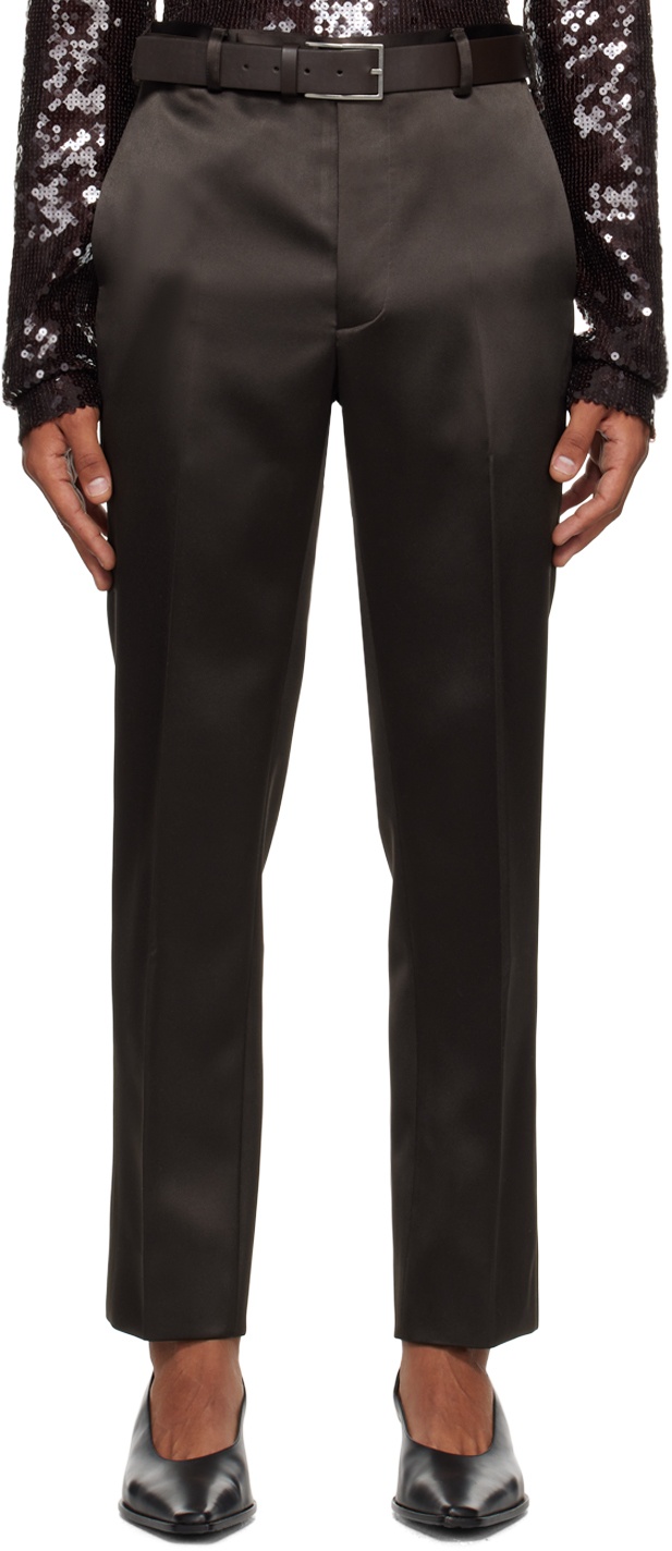 16arlington Slim-fit Triacetate- And Nylon-blend Satin Trousers.