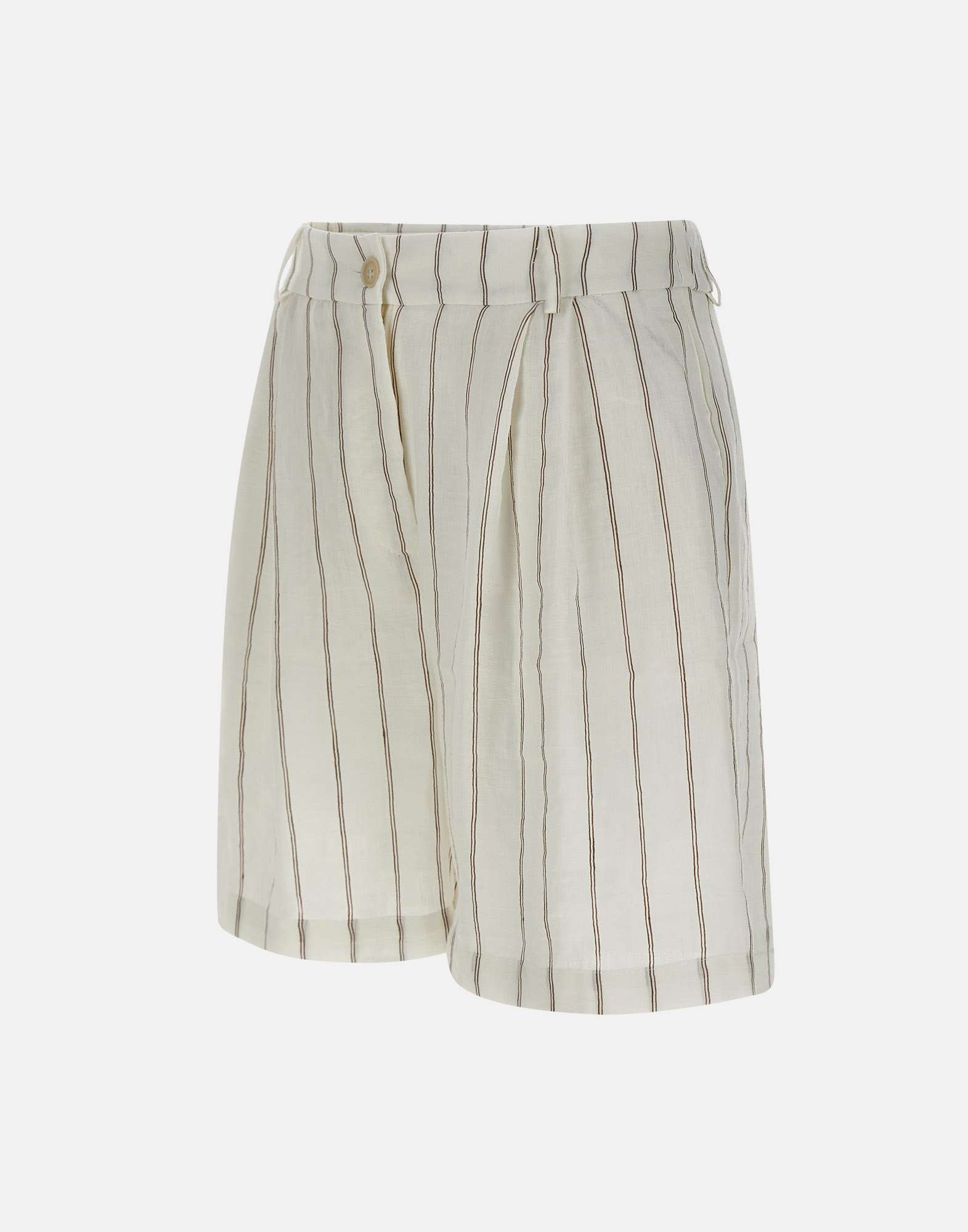 Kaos Blend Pinstripe Shorts In White