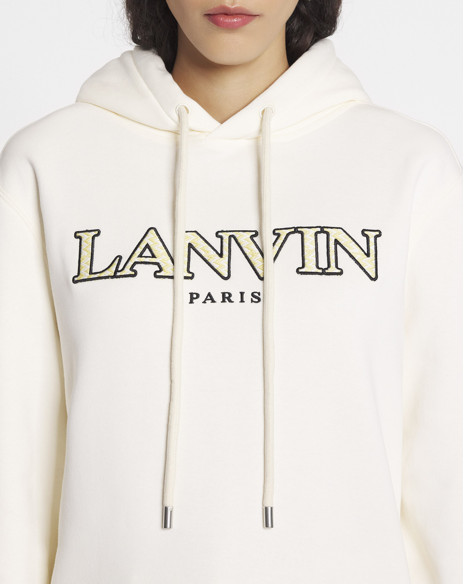 LANVIN LOGO HOODED SWEATER 