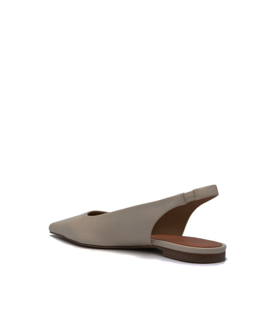 Off-white Allenframe Leather Ballerina Shoes In White