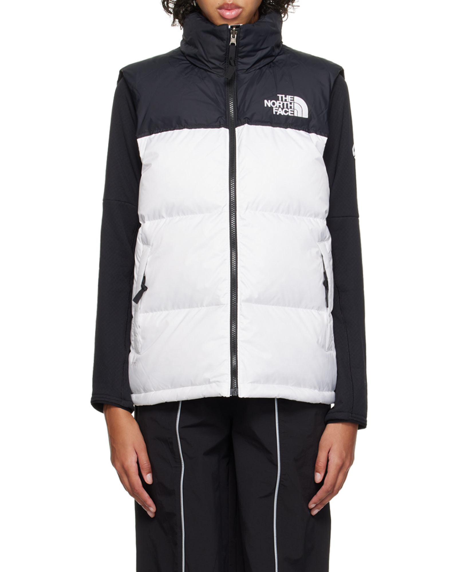 The North Face Logo Down Vest In White