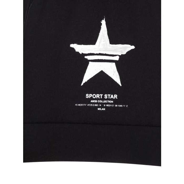 Neil Barrett Hand-painted Sport Star T-shirt In Black