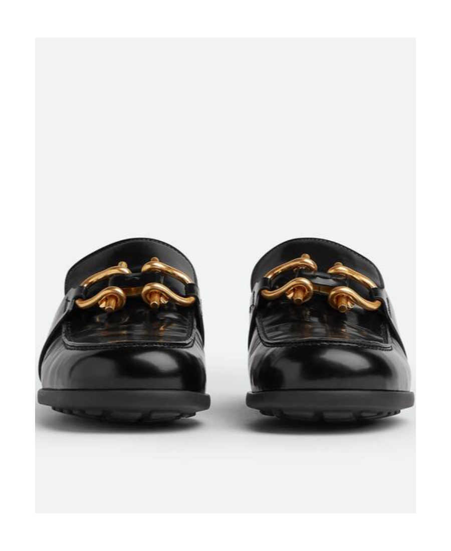 BOTTEGA VENETA OPEN-BACK LEATHER LOAFERS