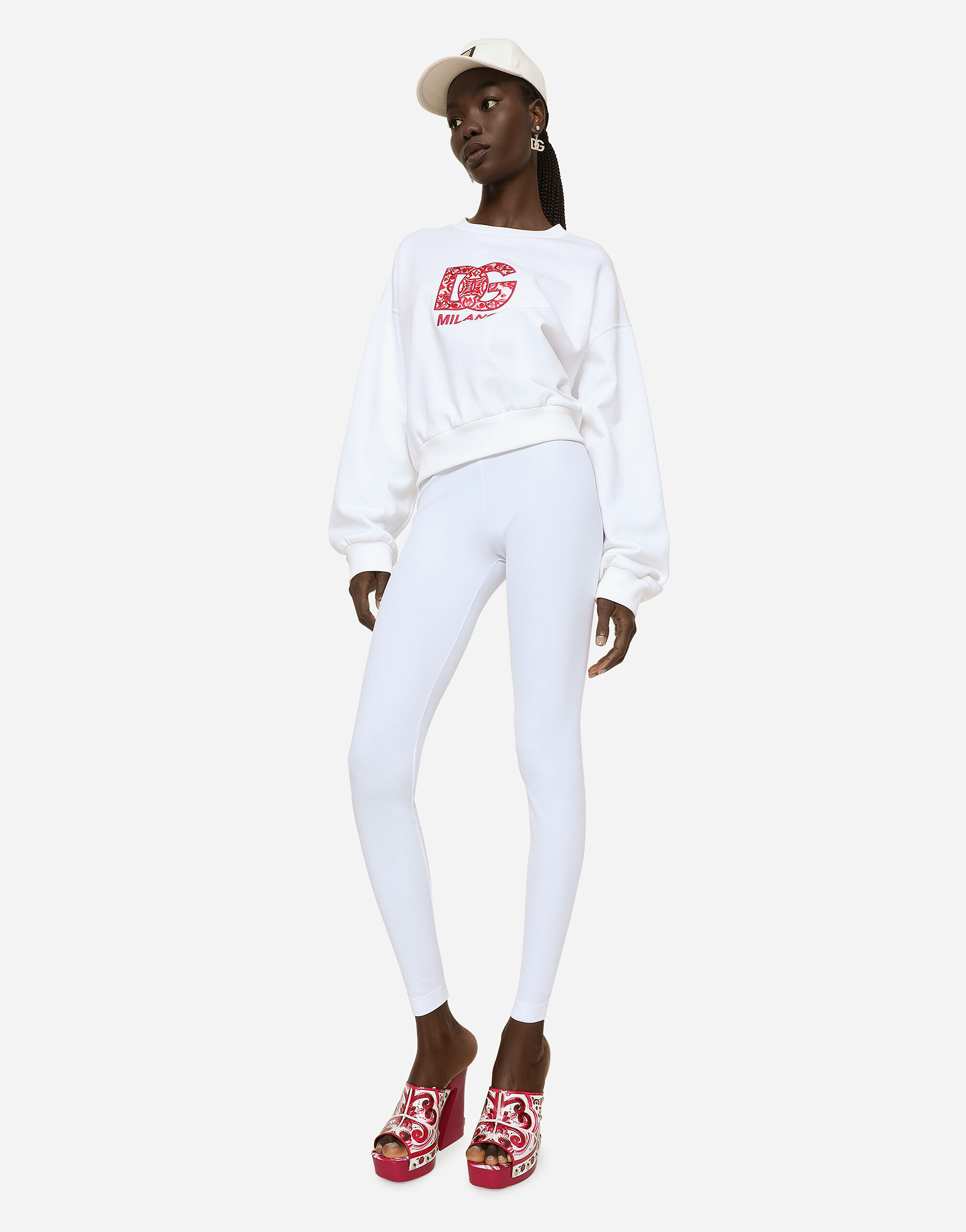 Dolce & Gabbana Logo-print Sweatshirt In White