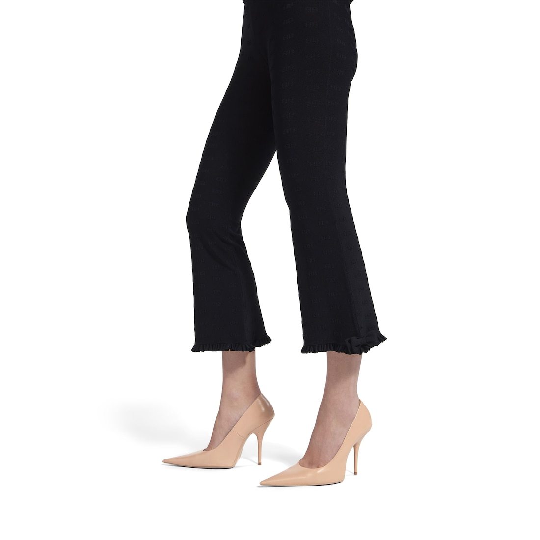 Balenciaga 110m Avenue After Elongated-toe Pumps In Neutral