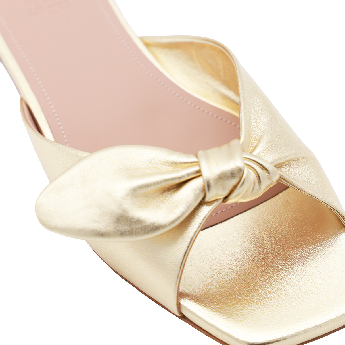 Malone Souliers Vargas 10 Metallic Leather Mules In Nude