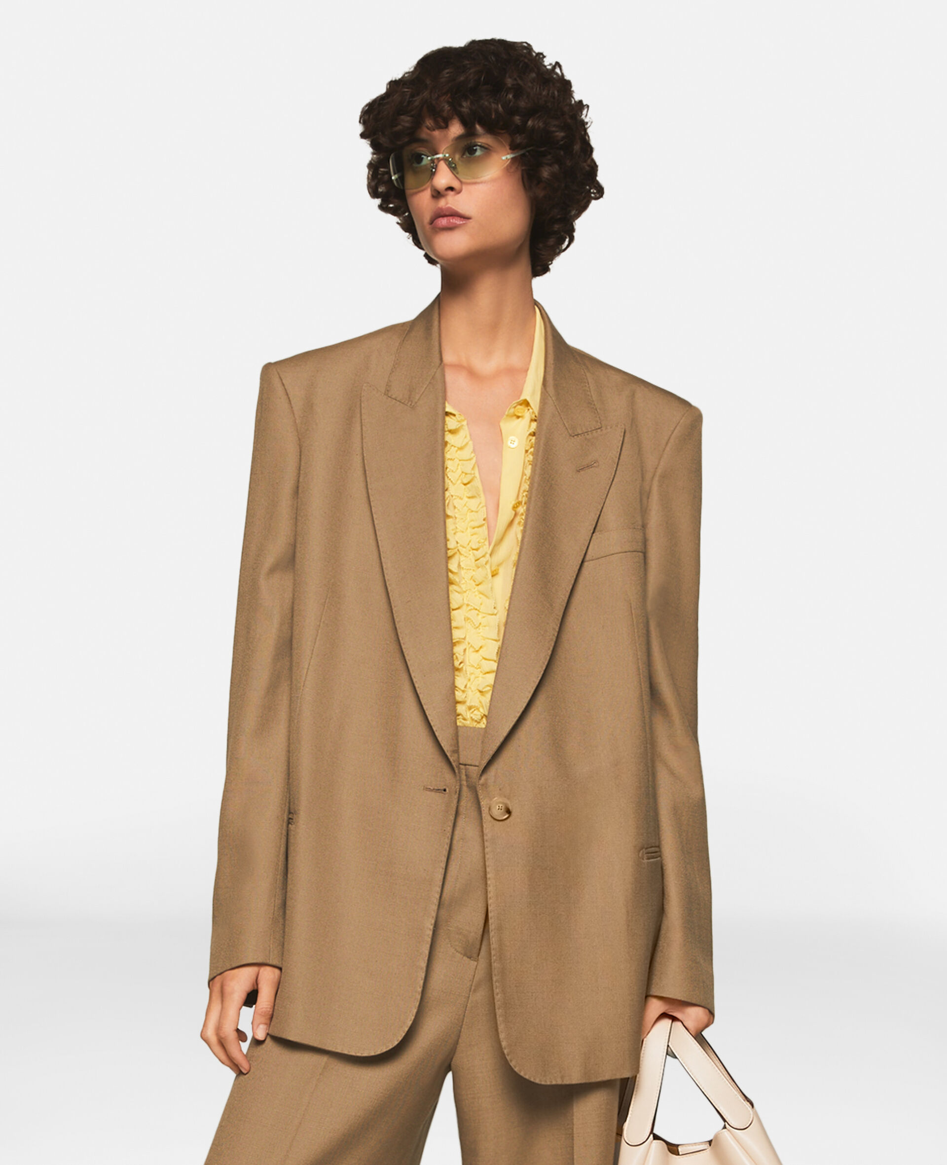 Stella Mccartney Single-breasted Blazer In Brown