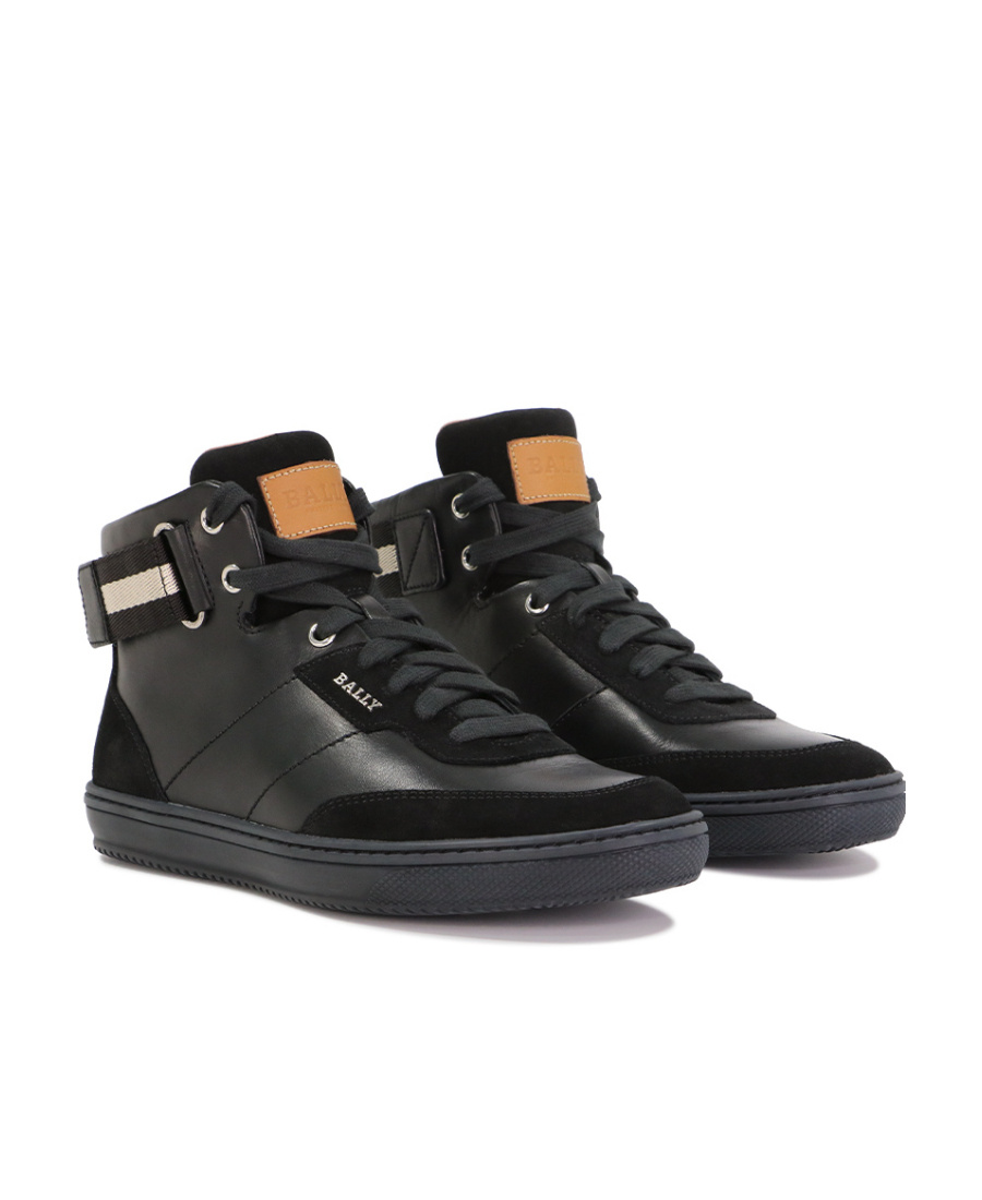 BALLY LOGO HIGH-TOP CASUAL SNEAKERS