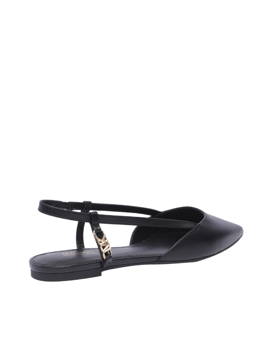Michael Michael Kors Logo-plaque Leather Pumps In Black