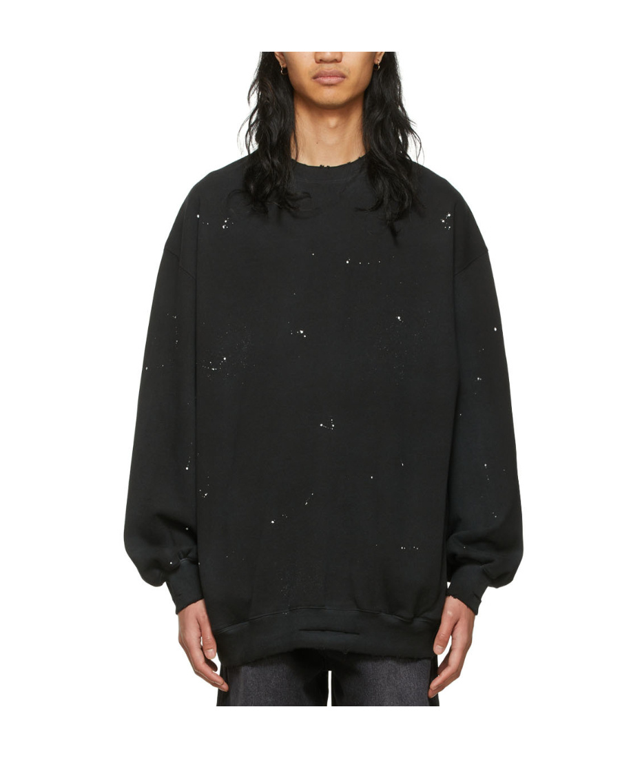 We11 Done Logo Pullover Sweater In Black