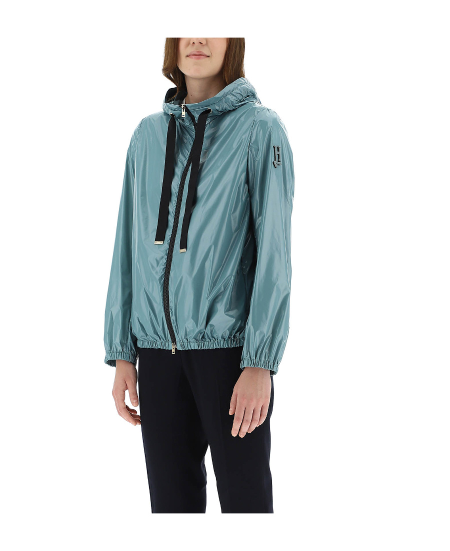 Herno Zip-front Hooded Jacket In Blue