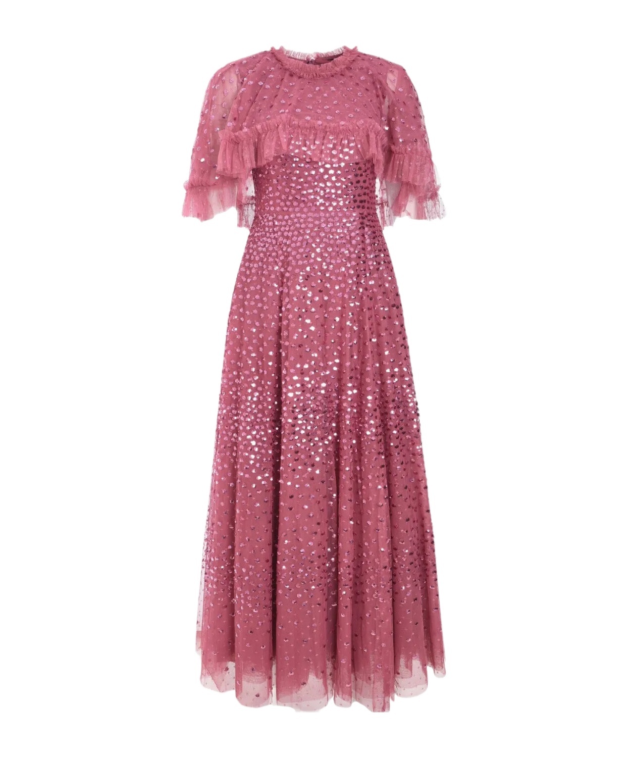 Needle & Thread Cape Gown In Pink