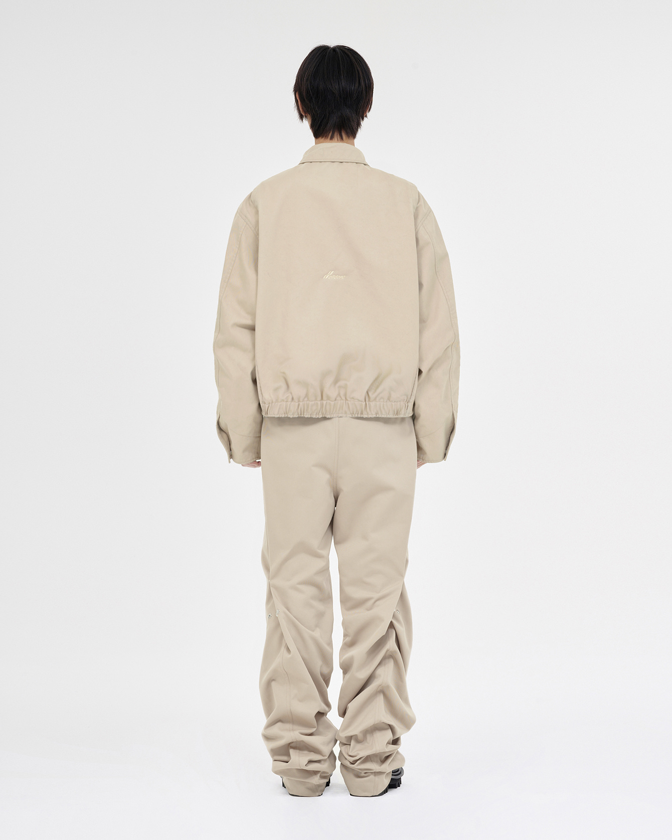 We11 Done Strap Pleated Casual Pants In Nude