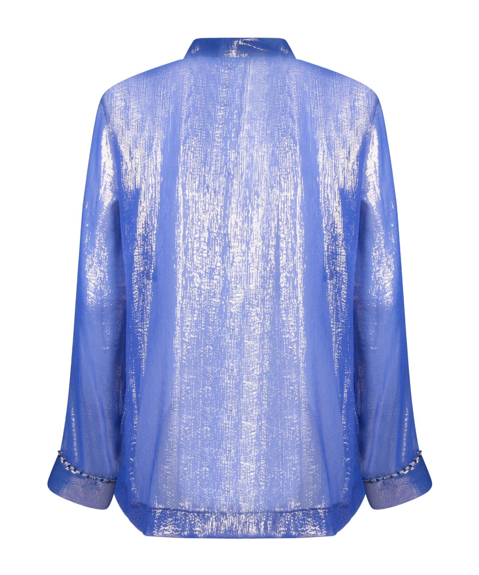 FORTE FORTE CELESTE LUREX CHIFFON SHIRT
