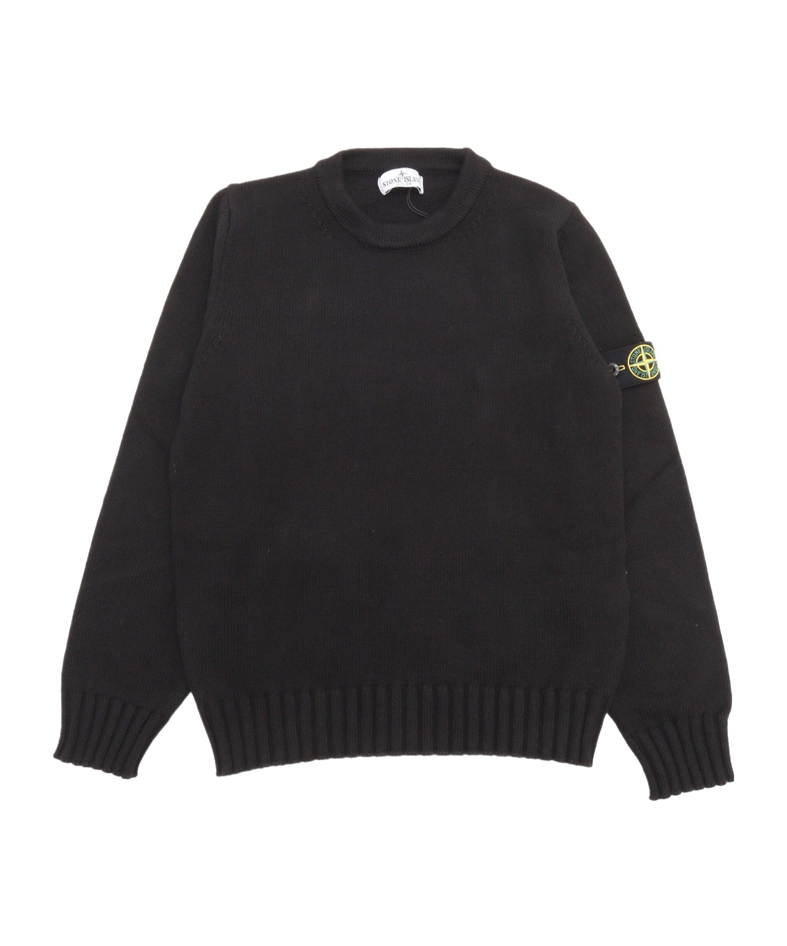 Stone Island Compass-motif Cotton Sweatshirt In Black