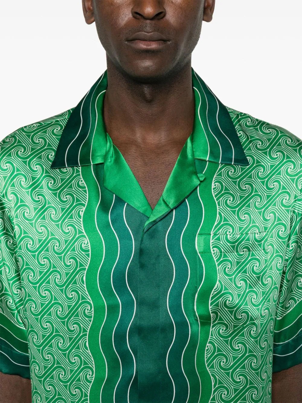 Casablanca Column-monogram Shirt In Green