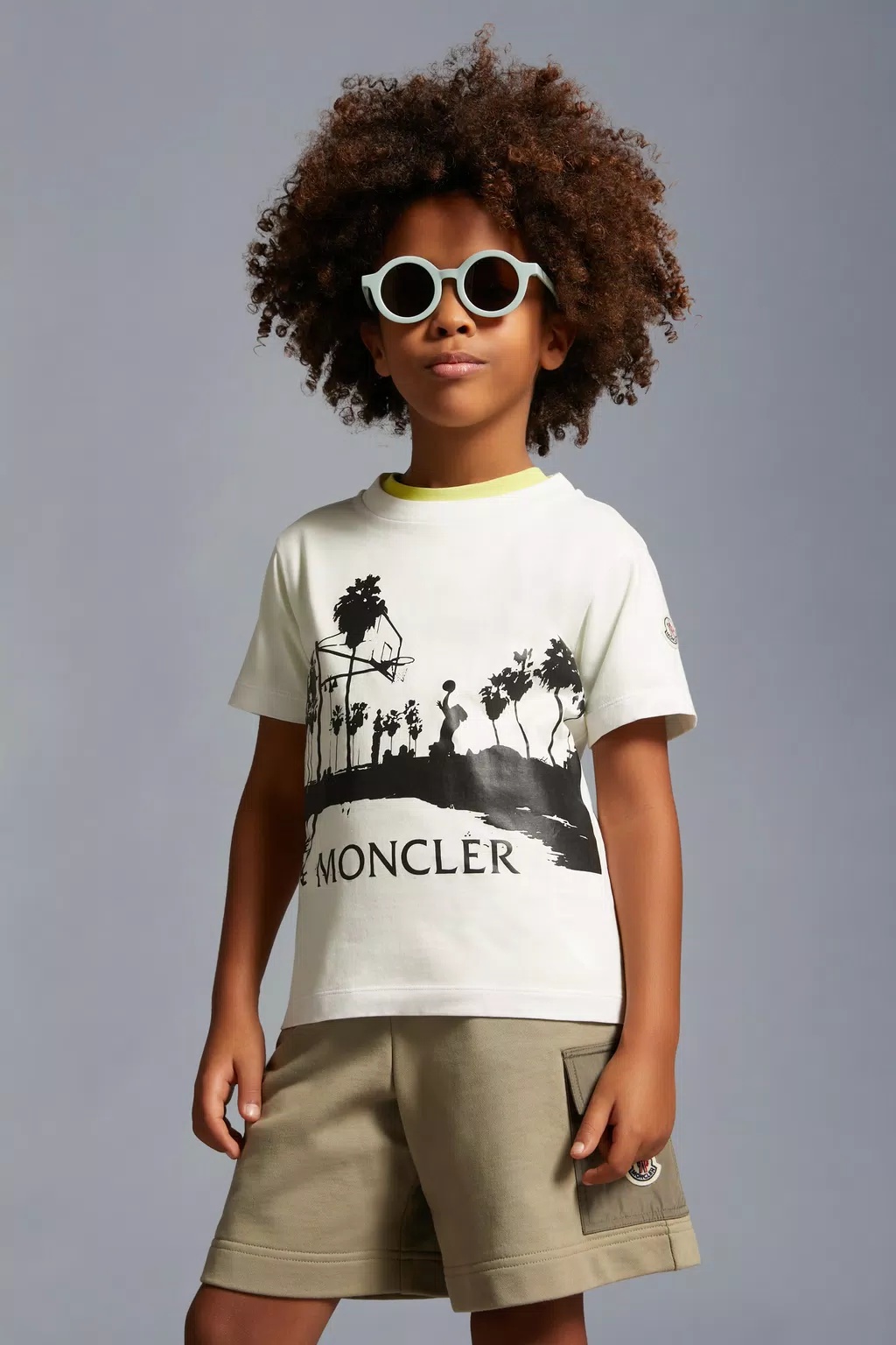 Moncler Graphic-print Cotton T-shirt In White