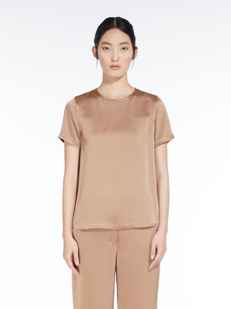 Max Mara Rebecca T-shirt In Nude