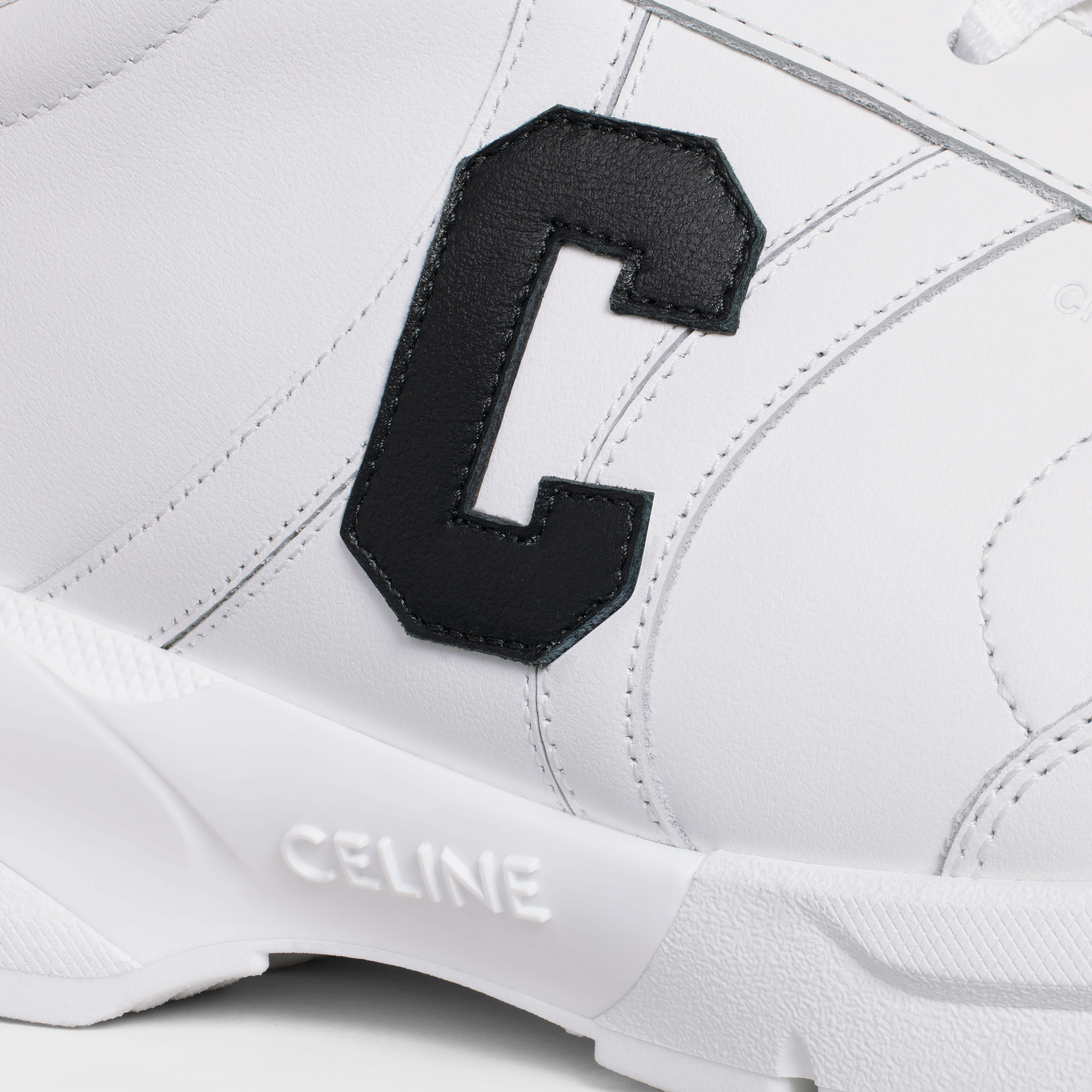 Celine Runner Cr-02 Straps Low-top Casual Sneakers In White